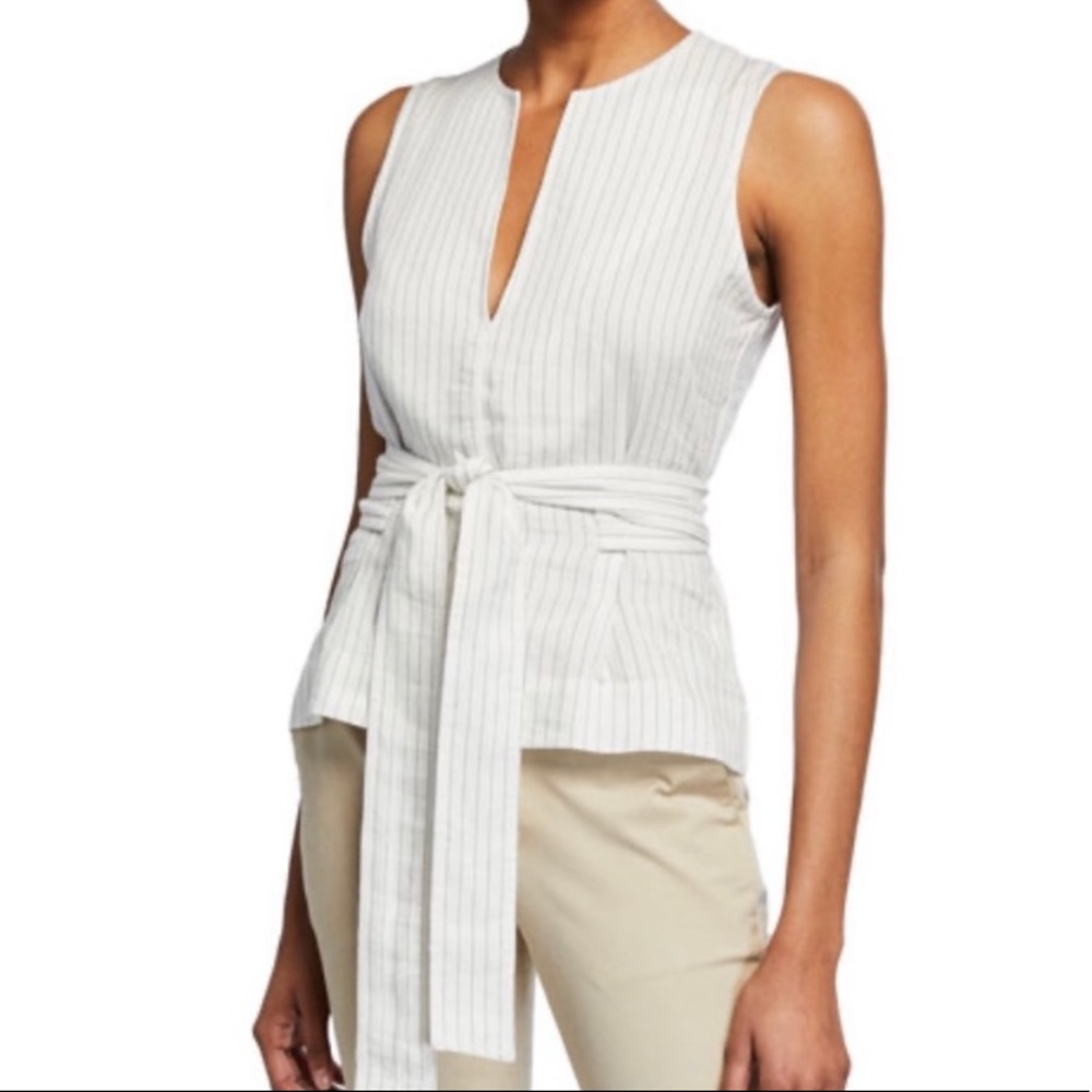 *NWT* Vince Pencil Striped Belted Tank Size:0